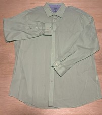 IZOD Advantage Long Sleeve Button Down Striped Green Mens XL
