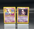 Mewtwo 10/102 Holo Base Set Unlimited & Mew #8 WOTC Black Star Promo Pokemon NM+