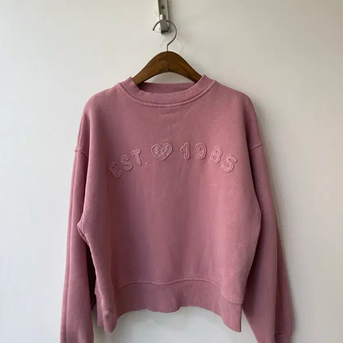 Zara Pink Patch Sweatshirt 13-14 Years Official