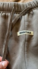Essentials Men's Gray Cotton Sweatpants Drawstring Elastic Waist Size M