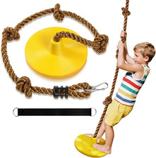 Tree Swing for Kids Swing Set Accessories Climbing Rope for Kids with Disc Seat