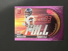 2025 Donruss Elite Marvin Mims Purple Full Throttle Broncos /49