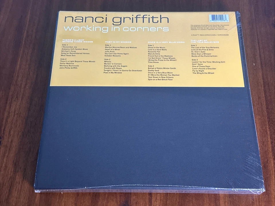 Working in Corners by Nanci Griffith (4 LP Vinyl Record Set, 2023) - Image 2 of 2
