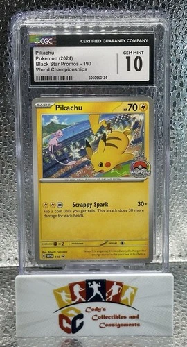 2024 POKEMON SVP EN-SV BLACK STAR PROMO #190 PIKACHU CGC 10 GEM MINT
