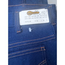 Vintage Key Industries Long Haul Mens Stretch Jeans 48x34 Made in USA Dark Wash