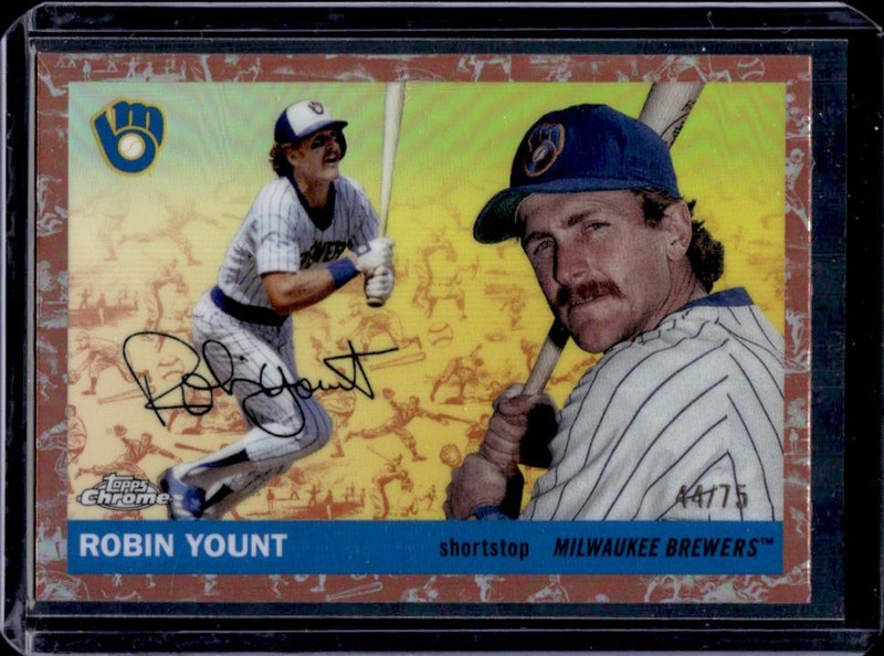 2025 Topps Chrome Platinum Robin Yount Toile Cream/Rose Gold Refractor #/75