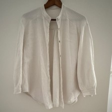 Villa Sophie Damen Bluse S elfenbein Baumwoll...