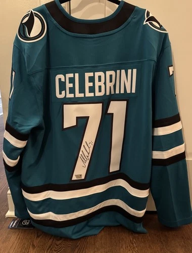 Macklin Celebrini Autographed San Jose Sharks NHL Breakaway Jersey