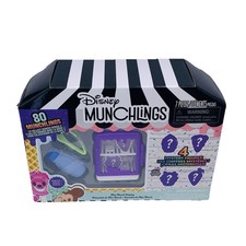 Disney Munchlings Mini Munch Purple Display Blue Bottle Scented Figures 7 Pieces
