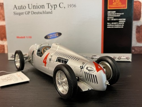 1/18 CMC Auto Union Typ C 1936 Sieger GP Deutschland #4 M-037 - Bild 2 von 10
