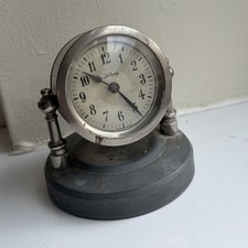 Liberty Wurttemberg German Desk clock chrome/nickel Art Nouveau/Arts & Crafts