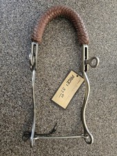 Stainless Steel Hackamore Bit Leather Nose Horse
