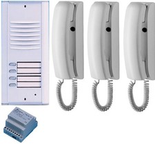 Türsprechanlage 3 Familienhaus 4+N Verkabelung, Unterputz