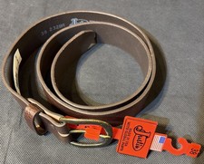 Justin Top Grain Leather Belt Brown Size 38 Made in USA Western Cowboy 232BR