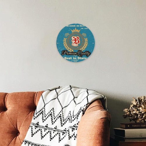 1pc 2D An aluminum circular painting with a diameter of 7.87 7.87inch, printed u