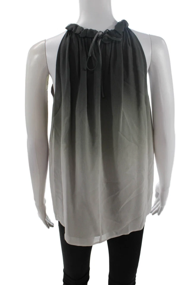 Regata Vince Feminina Algodão Decote V Sem Mangas Ombre Estampada Cinza Tamanho P - Imagem 3 de 4