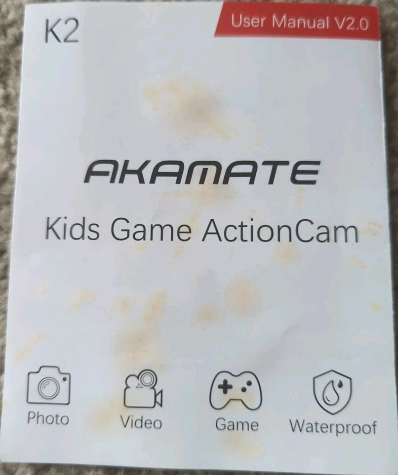AKAMATE Kids Action Camera Video Digital GoPro Cam 1080P HD Sports *READ* - Image 2 of 4