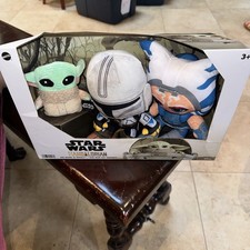 Disney Mattel Star Wars Mandalorian Set NIB Plush Grogu Ahsoka Tano P1