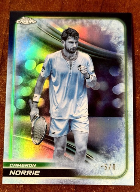 2025 Topps Chrome Tennis Cameron Norrie Frozenfractor -5/0 SSP RARE