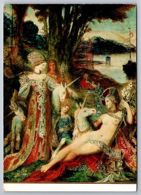 AK Gustave Moreau - Les licornes 