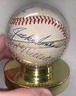 Ted Williams Stan Musial Signed Baseball 10 HOF Auto 1987 Cooperstown NO COA