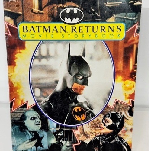 VTG Batman Returns Movie Book 1992 Golden Books Tim Burton Michael Keaton DC
