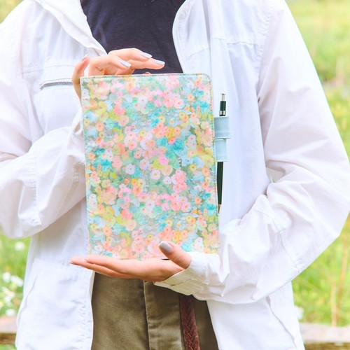 Cubierta para cuaderno Hobonichi Techo Cousin (A5) TELAS LIBERTY/Hollyhocks (naranja) - Imagen 2 de 6