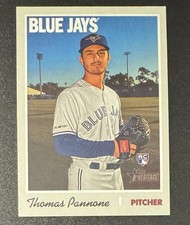 Thomas Pannone 2019 Topps Heritage ROOKIE SP #715 - Toronto Blue Jays