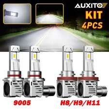 AUXITO LED Headlight Bulbs Conversion Kit 9005 H11 H8 High Low Beam Bright White