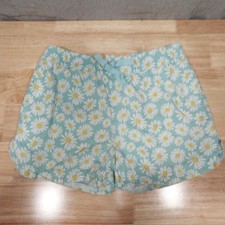 Lincoln Outfitters Kids Shorts Daisy Floral Print Size 8 Teal