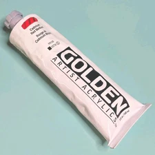 GOLDEN Heavy Body: New Cadmium Red Medium Acrylic Tube 5 oz PR108 Pigment Paint