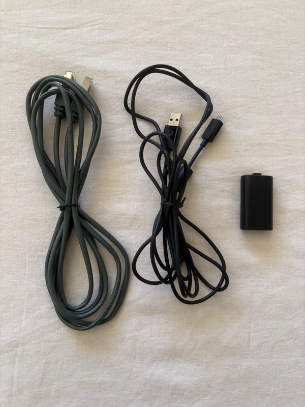 Official Xbox One Controller Rechargeable Battery + Charging Cable + Ethernet