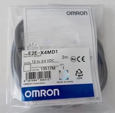 Omron E2E-X4MD1 Induktiver Näherungssensor Schalter 2-adrig 12-24V DC 2m Kabel