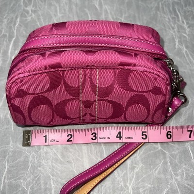 Y2K Coach Signature Pink Pouch Cosmetic Jewelry Mini Bag | eBay