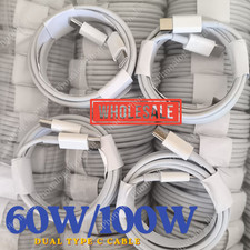 60W/100W Type C Cable Fast Charger For iPhone 15 16 17/Samsung/iPad/Macbook Lot