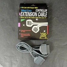 Vintage Mad Catz Controller Extension Cable 7ft For Super NES #5005