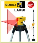 STABILA LAX50 Self Levelling Cross Line Laser Level +Tripod/Telescopic Pole Kit