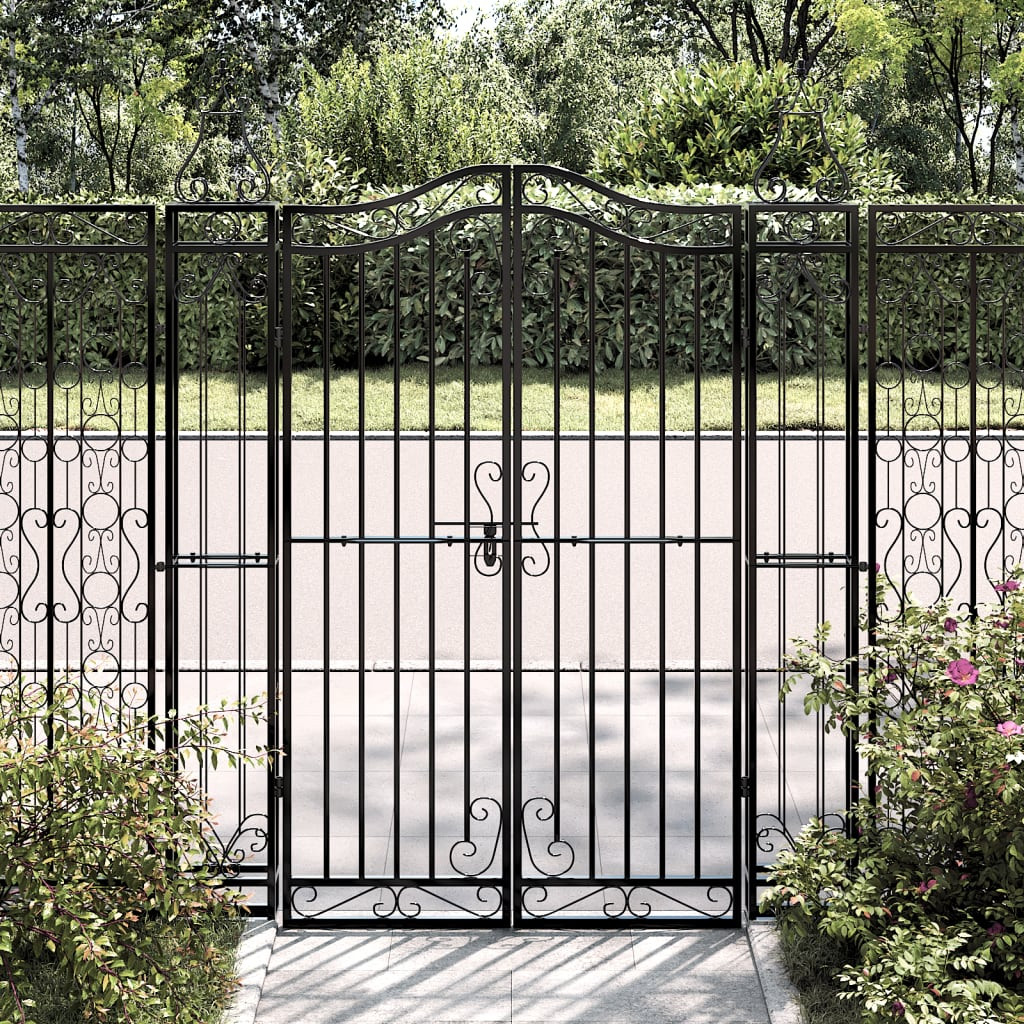 Cancelletto Ferro Nero 121x150 cm - Sicurezza Design Giardino