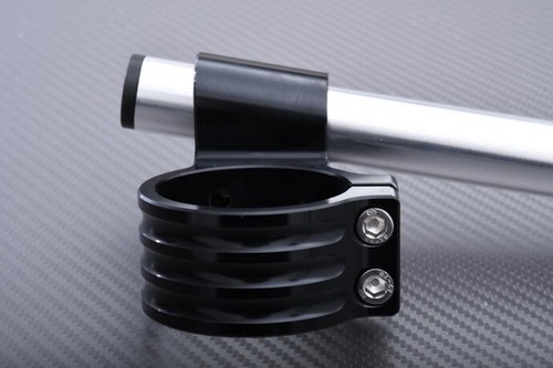 Black-Silver Pair High Rise Clip-on Handlebars 35mm HONDA CL72 Scrambler 250   - Picture 5 of 10