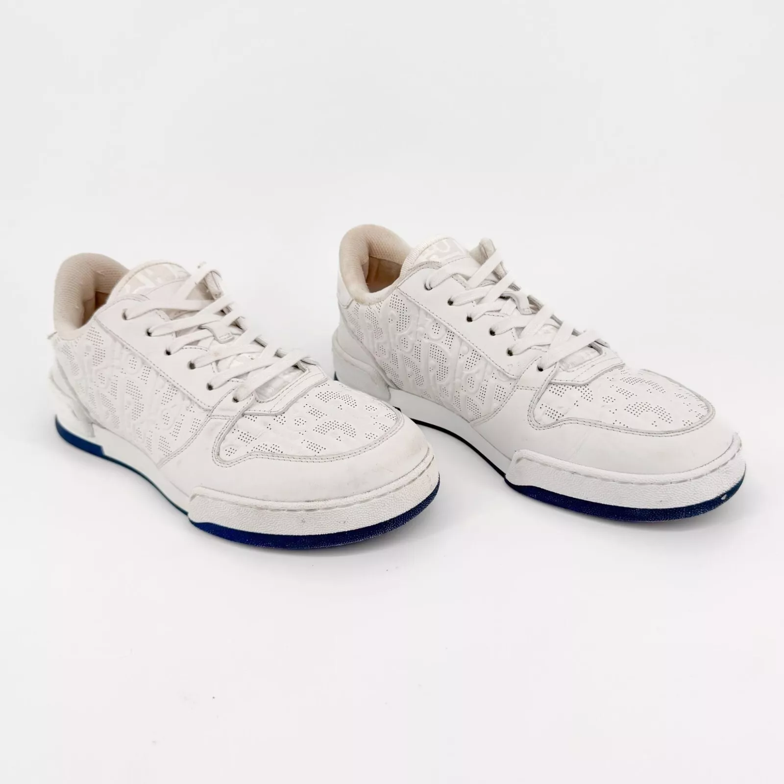 Baskets basses obliques Christian Dior One pointure 36,5 US 6,5 logo cuir blanc