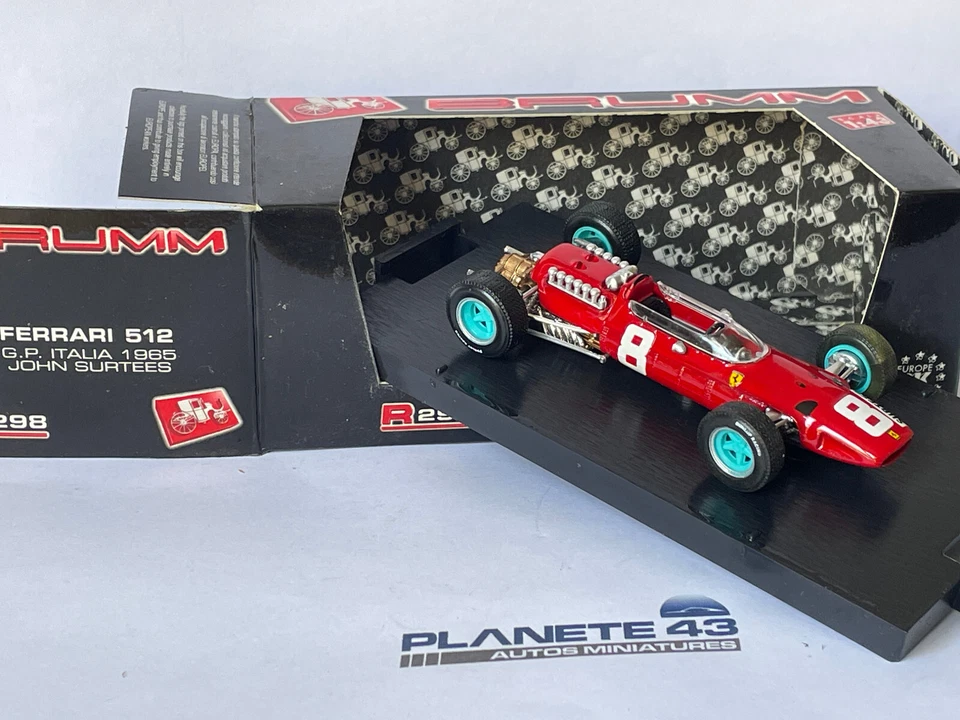 BRUMM R298 FERRARI 512 #8 GP ITALIA 1965 JOHN SURTEES 1/43 - Photo 2/3