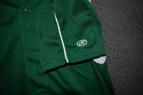 Camiseta de béisbol Rawlings verde talla 42 NUEVA - Imagen 4 de 6