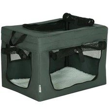 Image of PawHut 48.5cm Soft Side Pet Carrier w/ Cushion, for Miniature Dogs - Grey, Black