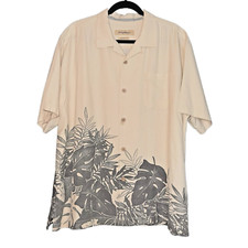 Tommy Bahama Size XL Forta Lazea Fronds Camp Shirt 100 Silk Resort Cruise Wear