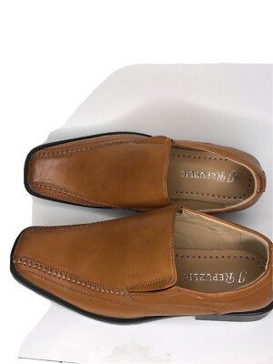 Men's Dress Shoes Square Toe Slip On Camel Color Loafers J