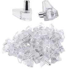 10 20 50 100 500 Pcs 5mm Kitchen Shelf Pins Clear Support Pegs Cabinet Clips