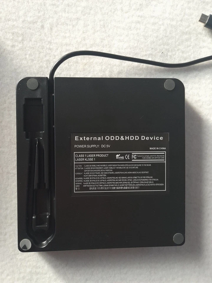 CD DVD RW Writer Ultra Thin 8X Masterizzatore Portatile EsternoODD HDD Device.S5 - Immagine 2 di 4