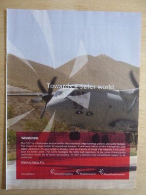 8/2011 PUB ALENIA NORDAMERIKA C-27J JCA JOINT CARGO AIRCRAFT ORIGINAL ANZEIGE