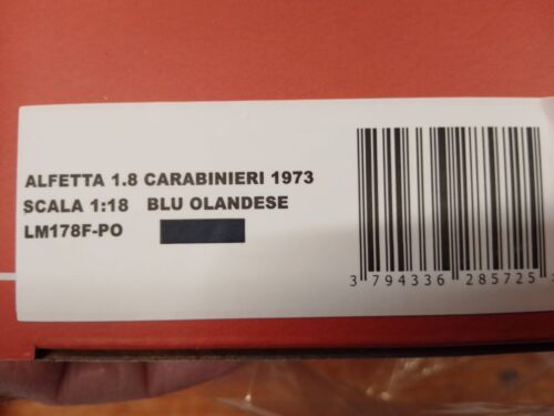 Laudoracing Alfa Romeo Alfetta 1.6 Azul Holandés 1975 1/18 LM178P - Imagen 3 de 3