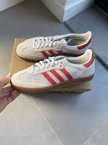 Adidas Samba OG Crystal White Preloved Red 2024 UK 5.5 IG1380 | eBay